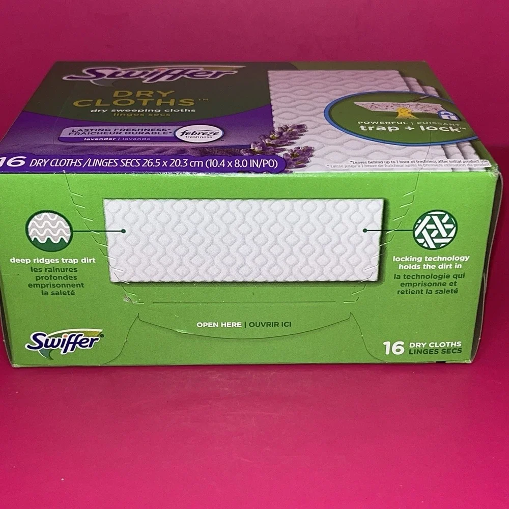 Swiffer‎ Dry Sweeping Cloths Lavender Febreze Scent 16 Dry Cloths